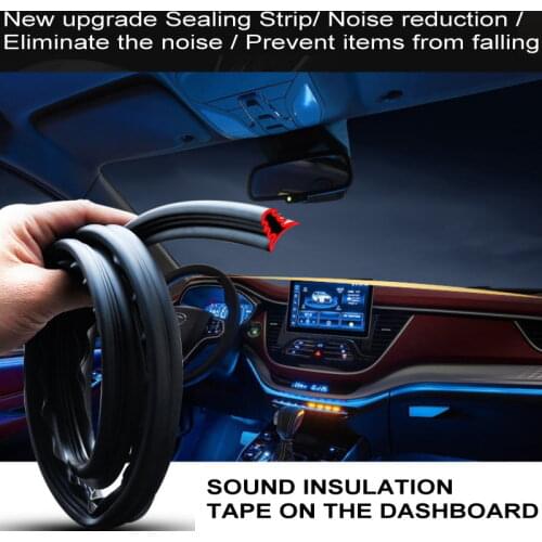 1.6m Automobile Noise Insulation Rubber Soundproof Dustproof Sealing Strip For Car centre console Dashboard Windshield Edges