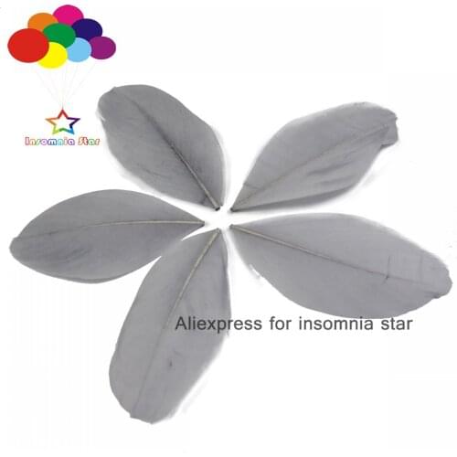 100 pieces/bag Gray beautiful Round head goose feather DIY jewelry decorative accessories DIY dream catcher home decoration