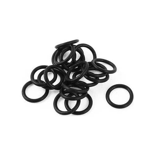 20 Pcs Replacement Black Rubber O Ring Oil Seal Gasket 14mm x 10mm x 2mm