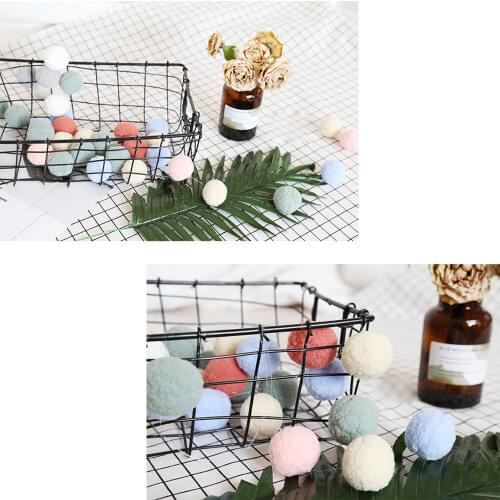 30pcs DIY Pom Pom Ball Hanging Decoration Handmade Ornament House Decor Children Kids Room Wall Decor Nursery Plush Ball Garland
