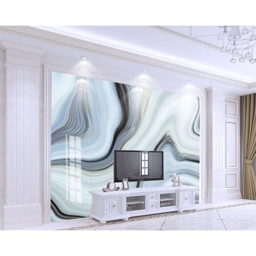 Beibehang Customized blue beautiful abstract landscape marble TV background wallpaper papel de parede 3d wallpaper