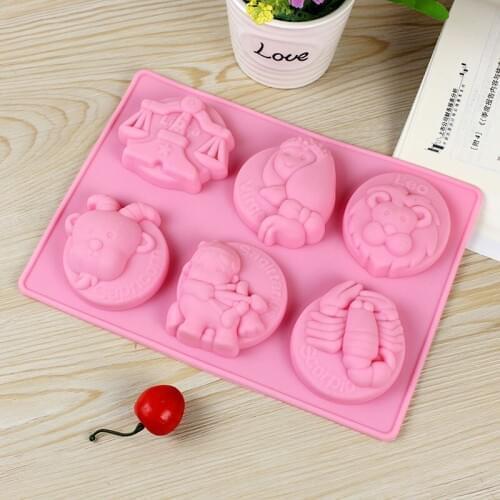 6-Cavity Resin Soap Mold Handmade DIY Constellations Craft Soap Making Mould