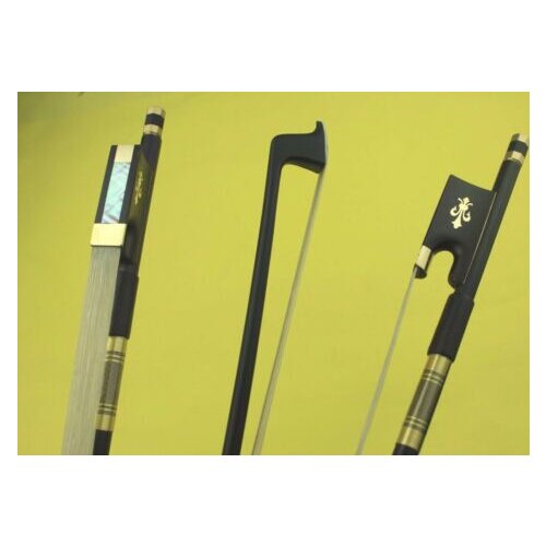 8 pcs new PRO Carbon fiber 4/4 violin bows white horse hair Ebony Frog