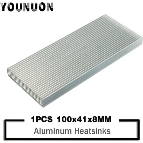 YOUNUON 100x41x8mm Aluminum Heat Sink Heatsink For High Power LED Amplifier Transistor