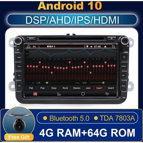 Bosion Android 10 Car DVD player GPS Navigation Car Radio For Volkswag/Golf/Tiguan/Skoda/Seat/Altea/Skoda Wifi Bluetooth RDS DSP