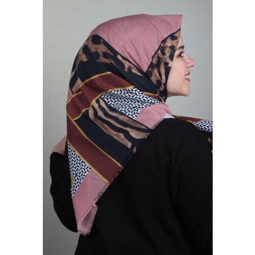 BONJELA PATTERNED COTON SCARF-DESEN-61-RENK-18