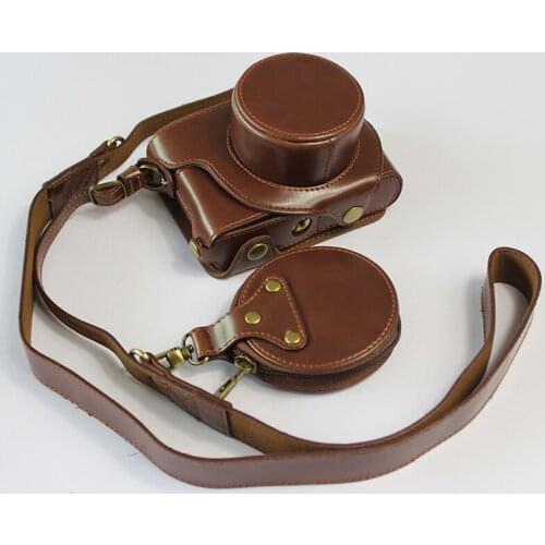 PU Leather Case camera bag for leica D-LUX7 D7 D-LUX TYP109 portable Cover shell with shoulder Strap and mini case bag