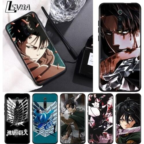 Anime Attack on Titan For Xiaomi Redmi 9 9C 9A 9I 9T 10X 8A 8 7A 7 6A 6 5 S2 Y3 Y2 K30 Ultra K20 Pro Black Phone Case