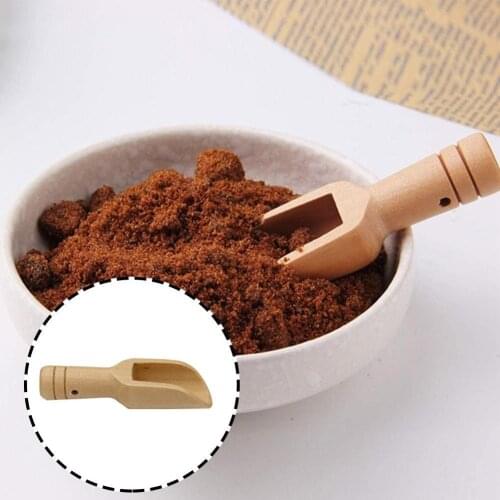 Wooden Coffee Spoon Wood Small Little Mini Wooden Spoon Scoop Salt Sugar Condiment Cooking Tool Coffee Tea Drink Accessories