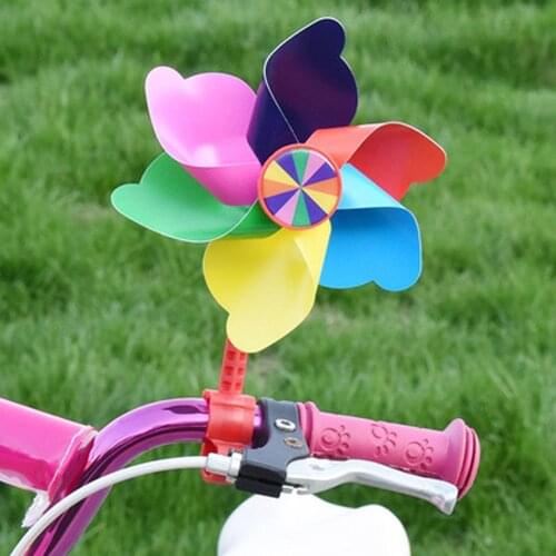 Children Bike Handlebar Flower Colorful Pinwheel Windmill Decoration For Kids Bicycle Scooter Parts Accessories