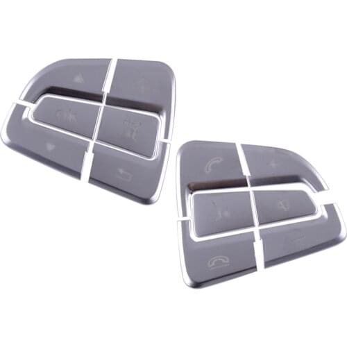 DWCX 1 Set Car Steering Wheel Button Cover Trim Sticker Fit For Mercedes Benz GLC C Class W205 2015 2016 2017 2018