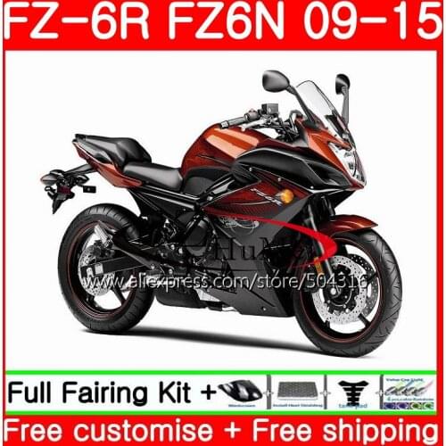 Body For YAMAHA FZ6N FZ6 FZ6R 09 10 11 12 13 14 15 75SH14 FZ-6R Orange black FZ 6R 2009 2010 2011 2012 2013 2014 2015 Fairings