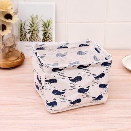1PCS Foldable Desktop Storage Basket Sundries Storage Box Underwear Cosmetic Organizer Jewelry Scarf Socks Storage Basket Bags