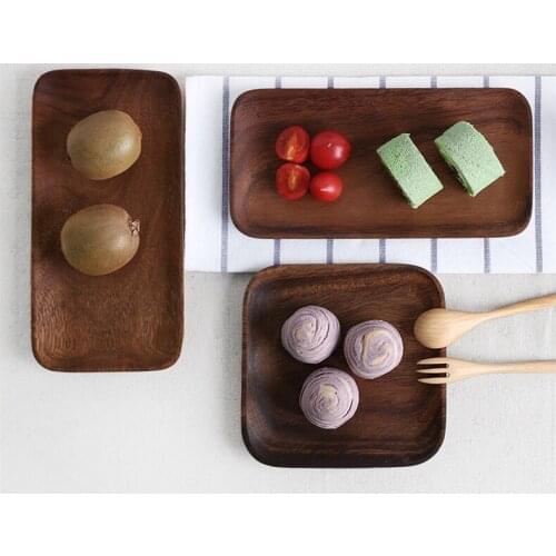 Creative solid wood candy box with lid dry fruit snack box home wooden nuts melon storage box