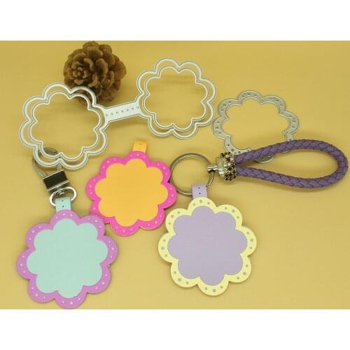 Round keychain pendant metal cutting mold, scrapbook, photo frame, photo album decoration, DIY, handmade art