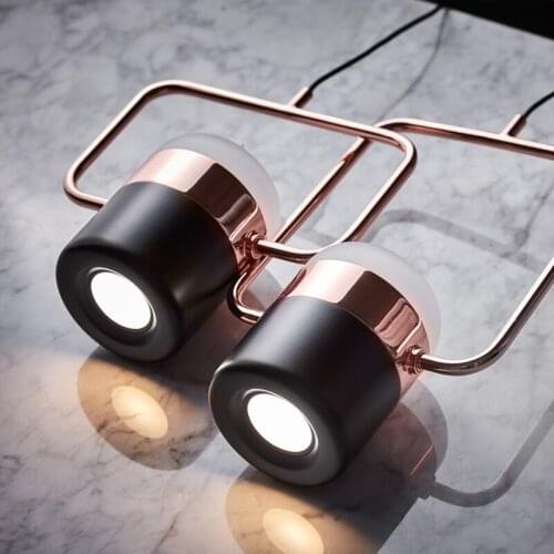 Nordic style chandelier modern minimalist led light restaurant bar cafe creative personality bedroom bedside chandelier