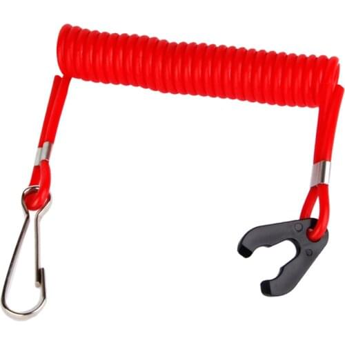 MagiDeal Safety Boat Motor Outboard Kill Switch Key Lanyard Ignition Red Water Sports Rowing Boats Tools