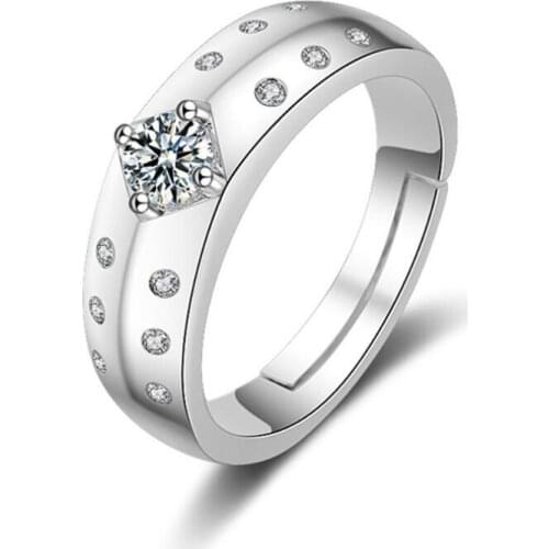 Zircon opens the wedding rings of Korean and European wholesale mens rings