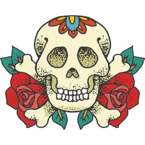 Rose Skull Sticker Plane Extreme