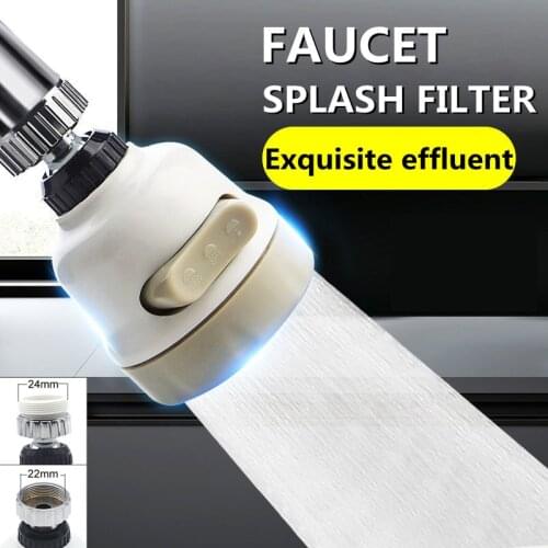360° Swivel Faucet Tap Aerator Diffuser Nozzle Faucet Splash-Proof Filter 3 Gear Faucet Sprayer Head Female Thread Faucet Tap No