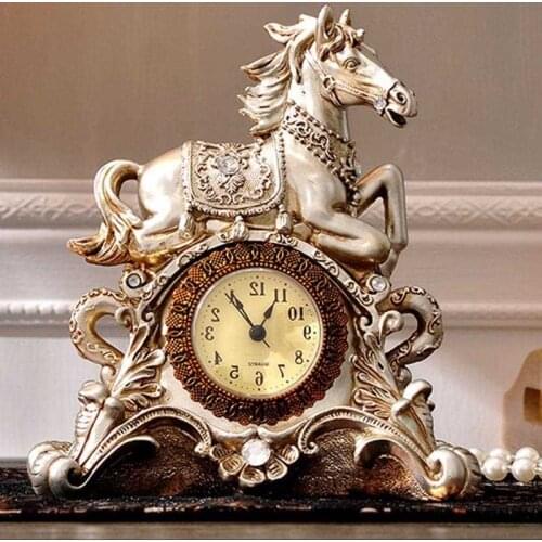 CHRISTMAS DECORATIONS FOR HOME RICHES AND HORSES, LIVING ROOM, CLOCK, CLOCK, CREATIVE PERSONALITY CLOCK ART