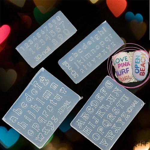 Numbers Letters Pendant Resin Silicone Mold Jewelry Making Tools Nail Art Crafts