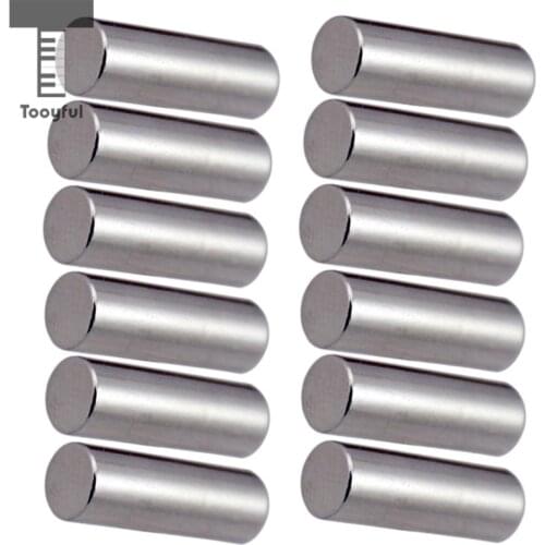 Tooyful Chrome Instrument Accessory 12x Electric Guitar Bass Pickup Magnet Rod Slug