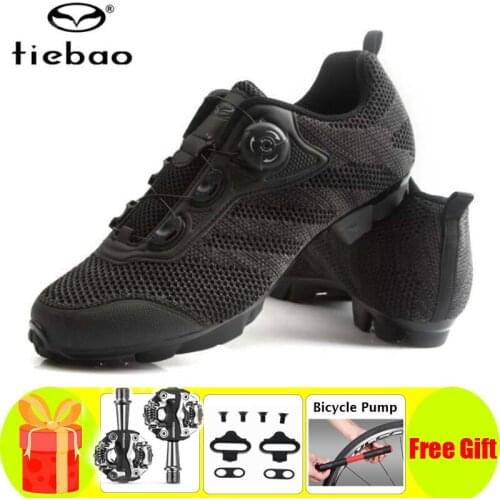 Tiebao Sapatilha Ciclismo Mtb Cycling Shoes Men Sneakers Mountain Bike Lightweight Self-locking Bicicleta Chaussure Vtt Shoes