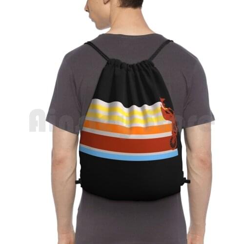 Vintage Bmx Streaks Color1 Backpack Drawstring Bag Riding Climbing Gym Bag Usa Bmx Extreme Sports Bmx Racing Bmx Bmx Bmx For
