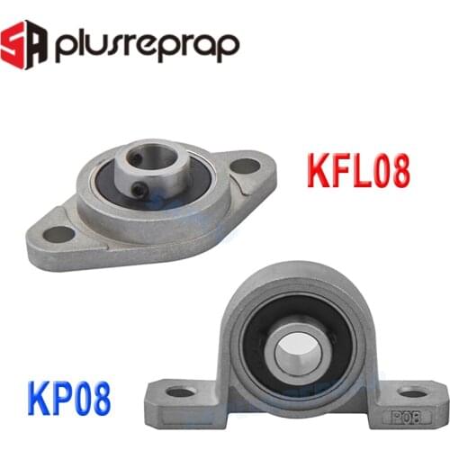 1/2/4PCS KFL08 KP08 8mm Bore Diameter Pillow Block Flange Rhombic Bearing Zinc Alloy 3D Printer DIY Parts for T8 Lead Screw