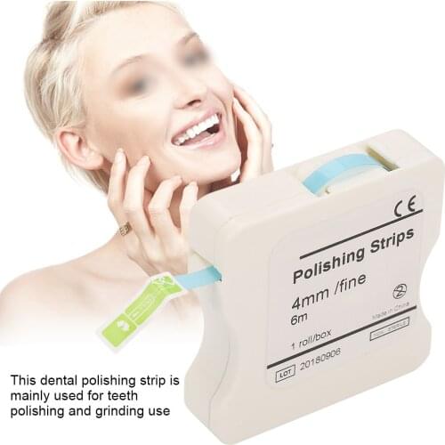 1Roll 4mm Roll Type Dental Coarse Fine Polishing Strip Composite Resin Tooth Interdental Sanding Grinding Dressing Teeth Tool