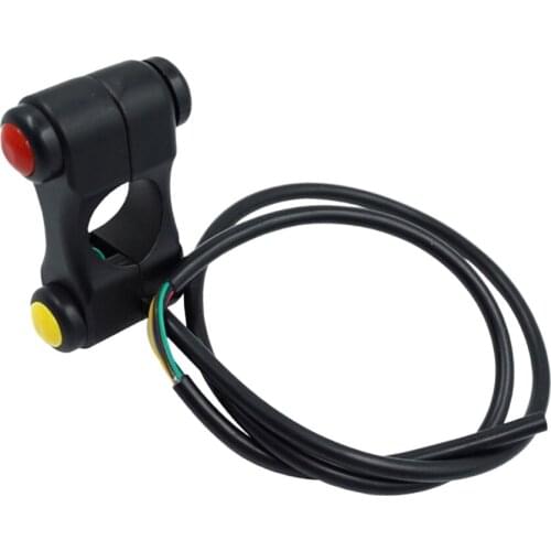 12V Motorcycle 7/8" Handlebar Switches Horn Start Switch On-Off 3 Buttons