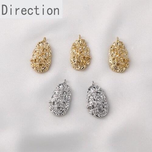 14k gold lava core petal pendant diy hand-eared nail necklace bracelet accessories material