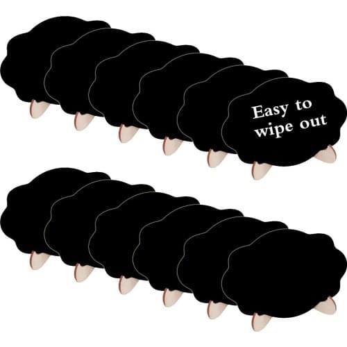 METABLE 15 PCS Thicker Small Blackboard Cute Messag Board Signs Place Cards for Weddings,Bridal Shower,Parties,Food Signs