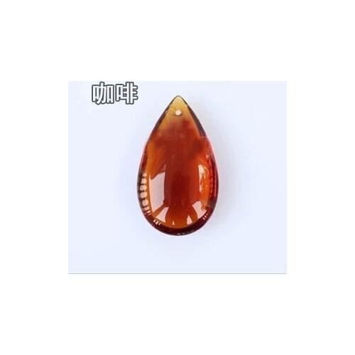 30pcs/lot,38mm amber color crystal glass lighting part prism drop