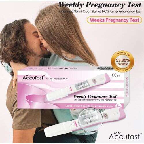 ACCUFAST 1Pcs HCG Pregnancy Test Midstream One Step Semi-Quantiative HCG Urine Pregnancy Test Stick Women Household Test Pen
