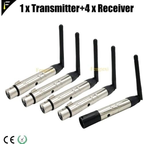 2.4G Ism DMX512 Wireless Male&Female Antenna Transmitter Wireless Launcher with Dmx Receiver XLR-3 300M COntrol For Dj Light