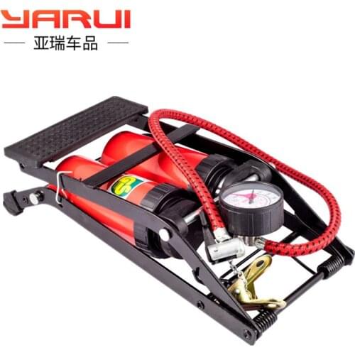 Double-tube pedal high pressure air foot electric self-propelled car motorcycle home Multifunctional portable pump