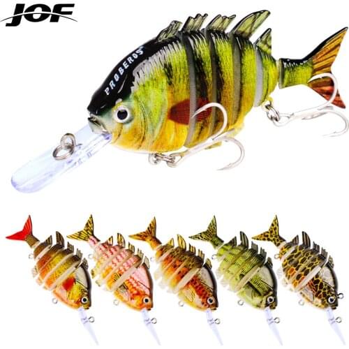 JOF 13.5g Wobblers Pike Fishing Lures Artificial Multi Jointed Sections Artificial Hard Bait Trolling Pike Carp Fishing Tools