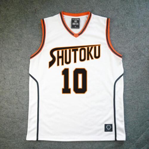 Kuroko no Basuke shutoku #10 Jersey Takao Kazunari Cosplay Costume Free Shipping