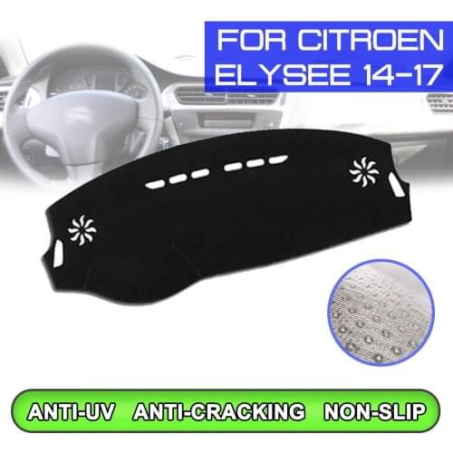 Car Dashboard Mat Anti-dirty Non-slip Dash Cover Mat UV Protection Shade for Citroen C-Elysee 2014 2015 2016 2017