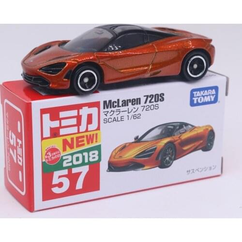 Takara Tomy Tomica No.57 McLaren-720S 1 : 62 (Box) Orange Mini Diecast Car Model 057