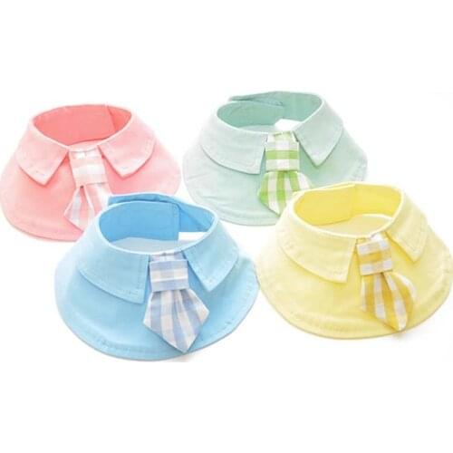 Little shawl pet plaid tie scarf saliva towel dog clothes accessories jewelry puppy clothes scarf shawl