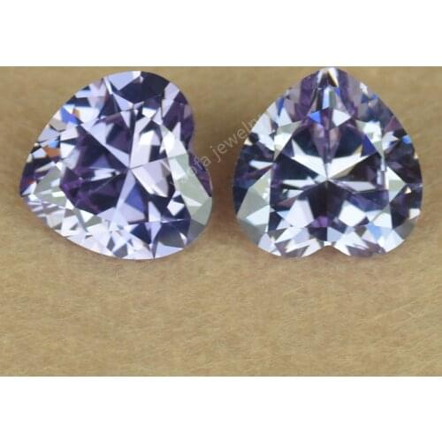 Mix Colour Wholesale 20X20mm Big Size Heart Shape Cut Synthetic Gems Cubic Zirconia Beads Loose CZ Stone For Jewelry DIY