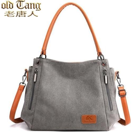 OLD TANG Fashion Casual Designer Shoulder Bag for Women 2021 Crossbody Bag Womens Purse Lady Canvas Cloth Handbag Sac A Main