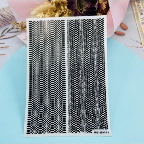 Fashion DIY 3D Thin Light Traceless Nail Stickers Fluorescent Snakeskin Ripples Dry Nail Decals Nail Art Manicure Nail Foils