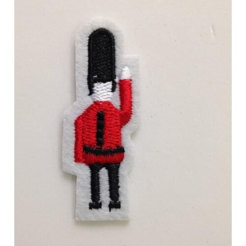 20pcs bordados British Soldier Appliques Iron On Embroidery Patches parches Jeans Jacket Patch For Clothing Patchwork Army Badge