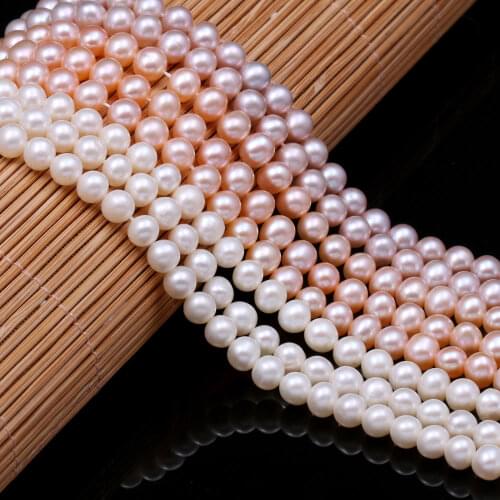 Natural Freshwater Round Pearl Loose Beads 36 Cm For DIY Bracelet Earring Necklace Sewing Craft Jewelry Accessory