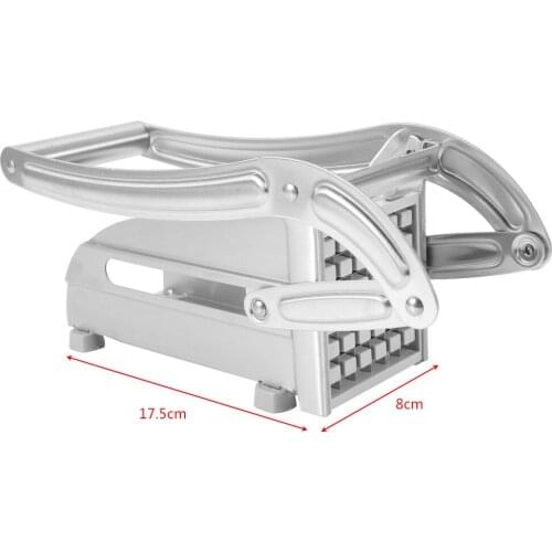 Stainless Steel French Fry Cutter Potato Vegetable Slicer Chopper Dicer 2 Blades Great For Home Or Resturant