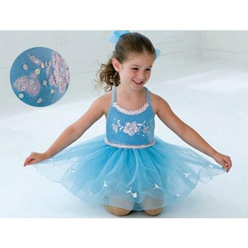 2018 New Girl Ballet Dance Dress Kids BalletTutu Costume Children Stage Proformance Competition Suit Dress+Headwear B-2396